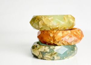 IMPRESIONANTE joyería resina acrílico pulsera brazalete exagerado deslumbrante Multicolor ancho Irregular cuadrado acrílico pulseras mujeres - Product Image 4