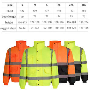 Veste de sécurité pour vêtements de travail de construction colorés de haute qualité avec col à capuche et décoration de poche Tissu résistant à l'eau - Product Image 6