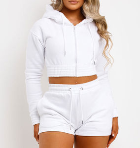 Sweat-shirt à fermeture éclair quart pour femme en coton léger, respirant, séchage rapide, vente en gros d'usine, 100% logo personnalisé - Product Image 6