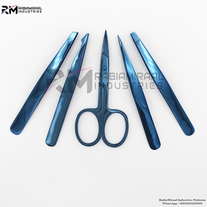 Pinzas de cejas de plasma azul de alta calidad, embalaje personalizado de acero inoxidable, pinzas de cejas demandables de gran venta - Product Image 3