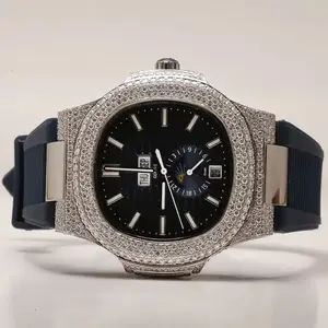 高品质品牌自动设置冰镇男女纯银精品珠宝硅石钻石手表