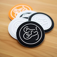 Étiquettes en silicone souple en PVC transparent personnalisées avec logo de marque en vrac à bas prix