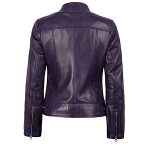 แจ็คเก็ตหนังสำหรับผู้หญิง รุ่นใหม่ปี 2026 สไตล์โดดเด่น ลุคสบายๆ ซิปหน้า คอตั้ง เหมาะสำหรับใส่กลางแจ้ง ระบายอากาศได้ดี ใส่ได้ในฤดูหนาว - Product Image 4