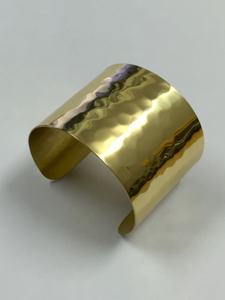 Brazalete de Latón Cóncavo Dorado de Moda 2021 para Unisex, Martillado con Estilo Religioso Clásico, Plateado - Product Image 3