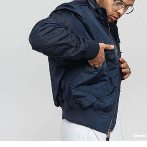 Chaqueta de bombardero para hombre de alta calidad con nuevo logotipo frontal de tela de lona de diseño de moda-¡El mejor precio! - Product Image 4