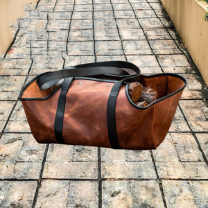 Sac d'exploitation forestière Portable en cuir porte-bois en cuir porte-bûches bois de chauffage cheminée Camping en plein air LLR-0025 - Product Image 5