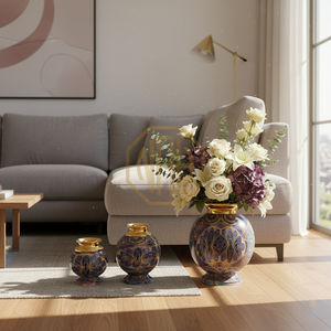 Jarrón de Flores de Hierro Estilo Vintage para Piso, Diseño de Esmalte Multicolor, Elegante Jarrón Decorativo, Decoración de Hotel, Venta Directa de Fábrica al por Mayor - Product Image 4