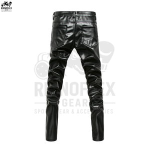 กางเกงหนังแฟชั่นผู้ชายกางเกงหนัง - Product Image 2