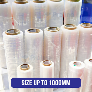 Rouleau d'emballage étirable en PEBDL Film d'emballage en plastique PE de couleur transparente de taille personnalisée Rouleau géant Film étirable pour palettes - Product Image 2