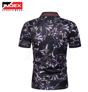 Chemise de golf de luxe pour homme OEM, performance, spandex/polyester, sérigraphie, respirante, séchage rapide, col roulé - Product Image 2