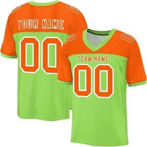 OEM sublimado camisetas de fútbol americano manga rayas tela de malla personalizada de secado rápido poliéster nombre Logo números impresión - Product Image 3