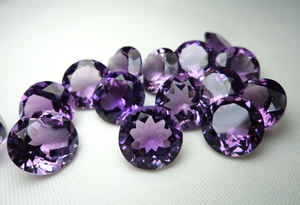 100% Color púrpura Natural amatista suelta facetada corte piedra preciosa personalizada redonda brillante forma suelta piedras de nacimiento OEM - Product Image 4