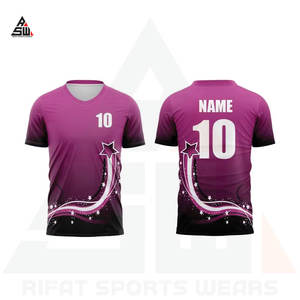 Maillot de football d'entraînement personnalisé unisexe, club, séchage rapide, 100% polyester, col en V, manches courtes, uniforme de football - Product Image 4