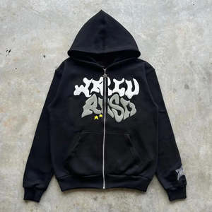 Sudadera con capucha extragrande para hombre, 100% algodón, 240g, de felpa, con cremallera, diseño 3D, peso pesado, talla XXS, personalizada por el fabricante - Product Image 2