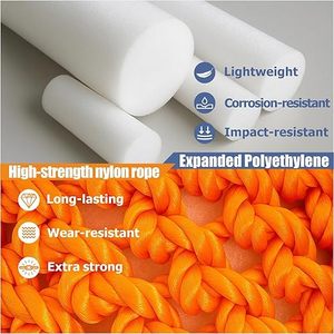 Bouée de protection pour <span class=keywords><strong>bateau</strong></span>, pare-chocs en corde tressée en nylon de qualité marine pour la protection au quai - Matériau en mousse amortissante pour bateaux, yachts, pontons - Product Image 2