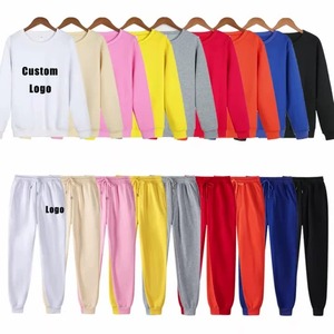 Custom Unisex Eco-Friendly Crew Neck Pullover <b>Hoodie</b> Sweat Suit Set with Custom Logo Quick Dry & <b>Lightweight</b> - Product Image 5
