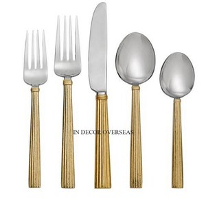 Poignées de créateur au look attrayant Unique plaqué or de haute qualité en métal de qualité supérieure de couteau et de cuillère folkloriques - Product Image 3