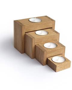 เชิงเทียนไม้คลาสสิก | งานฝีมือคุณภาพสูง | โรงงานขายส่ง - Product Image 2