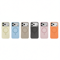 Étui magnétique en TPU+PC texturé gaufré avec anneau magnétique - Design couleur unie