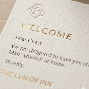 Premium Luxus Maßgefertigte 400g/m² Baumwollpapierkarten mit Strukturierung, Goldfolien-Heißprägung & Prägedruck für Hotel-Geschäftsbriefpapier - Product Image 2