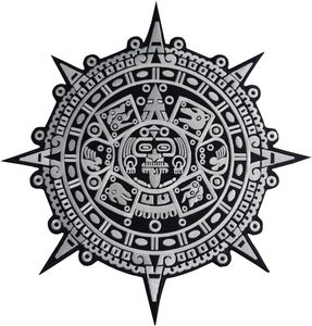 Aztec Calendar Custom Motorcycle <b>Patches</b> Multicolor Iron-<b>On</b>/<b>Sew</b>-<b>On</b> Jacket Vests Work Shirts Back <b>Patches</b> Original Heart Hat - Product Image 1