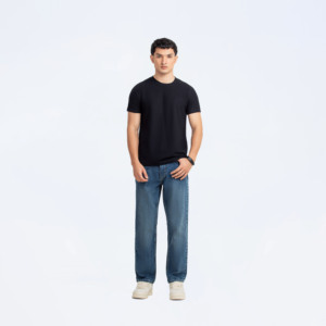 Camiseta elegante de talla grande 100% de algodón para hombre, transpirable de alta calidad con impresión de logotipo personalizado en diseño en blanco frontal - Product Image 6