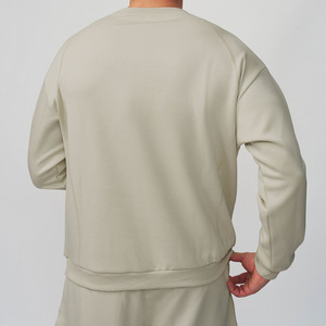 สเวตเตอร์คอปกของผู้ชาย, สเวตเชิ้ตแขนยาวผ้าฟลีซเสื้อสวมหัวลำลองระบายความร้อนเสื้อกันหนาวผ้าฝ้าย1100% ระบายอากาศ - Product Image 4