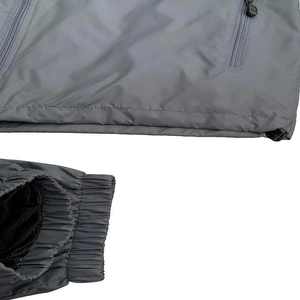 Ensemble coupe-vent décontracté pour homme, taille plus, avec logo personnalisé, tendance, deux pièces, à capuche, léger, en polyester/nylon, coupe-vent - Product Image 2