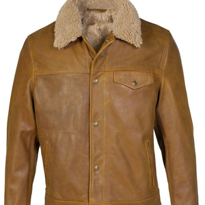 Veste en cuir pour homme de haute qualité, personnalisée, pour l'hiver, couleur unie, style décontracté, col montant, nouveau style, coupe-vent unisexe personnalisé - Product Image 2