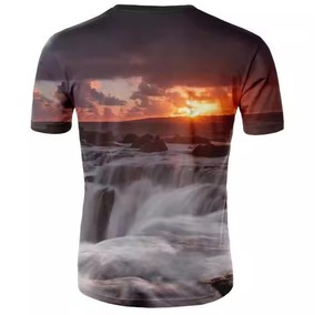 Camisetas de gran tamaño con cuello redondo para hombre de la mejor calidad, tela de lona de secado rápido transpirable ecológica hecha de poliéster/algodón - Product Image 3