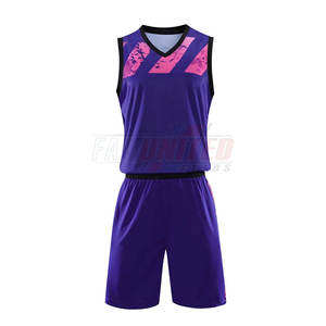Maillots de basket personnalisables pour équipes adultes – Kit deux pièces avec impression logo et sponsor – 100 % polyester antibactérien sans manches - Product Image 1