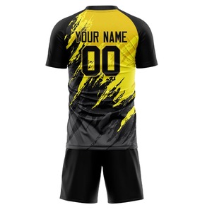 Popular ropa de fútbol de secado rápido traje deportivo camisetas de fútbol conjunto Kits para niños uniforme de fútbol sublimado nombre del equipo impreso - Product Image 6