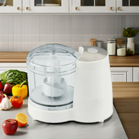 Hachoir à viande électrique compact 120W avec bol AS de 350 ml, dispositif de sécurité et pieds antidérapants pour cuisine domestique