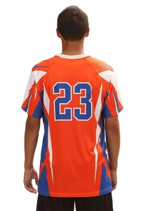 เสื้อวอลเลย์บอลแขนสั้นคุณภาพสูง 100% โพลีเอสเตอร์ สำหรับทุกเพศ พิมพ์ลายด้วยความร้อน น้ำหนัก 180 กรัม ราคาโรงงาน - Product Image 6