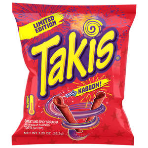 Takis, редкие закуски, чипсы из тортиллии, 92,3 г США