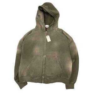 Sweat à capuche en polaire surdimensionné pour hommes d'hiver de haute qualité avec impression bouffante personnalisée coton lourd séchage rapide et respirant - Product Image 1