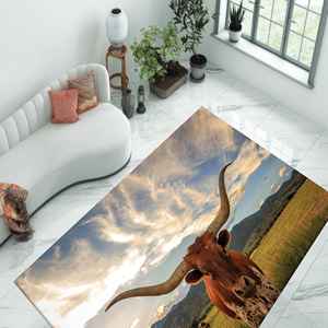 Tapis pour vaches Longhorn, Tapis de pâturage, Tapis pour vaches, Tapis pour animaux, Tapis personnalisé, Tapis en chenille - Product Image 2