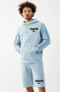 Ensemble T-shirt et short d'été en coton à manches courtes pour homme Streetwear surdimensionné Ensemble deux pièces respirant grande taille - Product Image 2