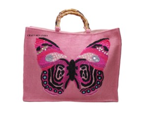 2025 Custom Beaded Eco-Friendly Jute Bag Reusable Beach Theme Shopping Tote Canvas Amazingly Recyclable Grocery Ins <b>Handbags</b> - Product Image 1