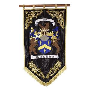 Bordado a mano de encaje familia crestas escudo armas marco personalizado insignias con botón en el estilo - Product Image 4