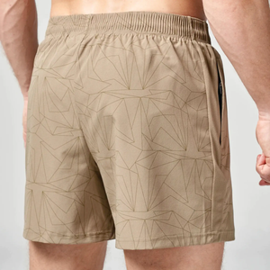 Sporty Super <b>stretch</b> <b>Shorts</b> Covert Green Print High <b>Stretch</b> Woven Fabric with Pockets <b>shorts</b> for men - Product Image 2