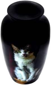 Boîte à urne imprimée en aluminium Cendres en bois en aluminium Mans Boîte à urnes classiques en aluminium - Product Image 2