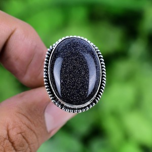 Anillo de regalo de boda de moda de la mejor calidad Natural estampado 925 joyería de plata de ley 925 piedra preciosa hecha a mano anillo giratorio de piedra solar - Product Image 3