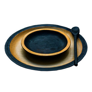 Assiettes de chargeur en bois pour mariage à la cuisine assiette de chargeur plat à la décoration d'hôtel utilisez la vaisselle de cuisine pour - Product Image 2