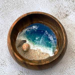 Bol en résine époxy en bois de taille personnalisée au meilleur prix pour la cuisine à manger fait à la main en Inde pour le déjeuner - Product Image 4