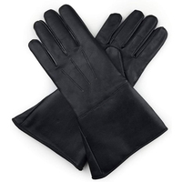Masonic Piper Drummer Gants en cuir souple noir Gants en coton d'hiver pour les sports de plein air et le ski