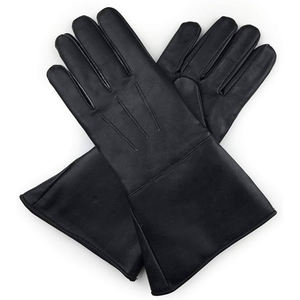 ถุงมือหนังนิ่มสีดำ, ถุงมือผ้าฝ้ายฤดูหนาวสำหรับกีฬากลางแจ้งและเล่นสกี - Product Image 1