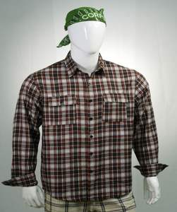 Chemise en flanelle décontractée à manches longues pour hommes, faite sur mesure, col montant 100% coton doux, nouveau logo imprimé, article promotionnel économique - Product Image 1