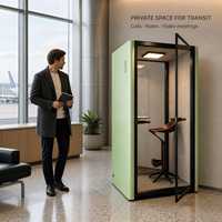 Cabine téléphonique acoustique insonorisée pour hôtel, salon, aéroport, espace de transit I-01-2