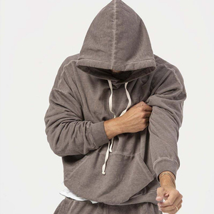 Sudaderas con capucha de lana orgánica para hombre, sudadera 100% de algodón para hombre con capucha, sudadera lavada personalizada para hombre, sudadera informal con capucha, sudaderas con capucha de gran tamaño - Product Image 1